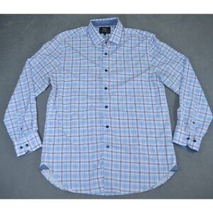 WRK Shirt Mens 4 Way Stretch Dress Button Up Sz 16.5 Plaid Print